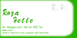 roza helle business card